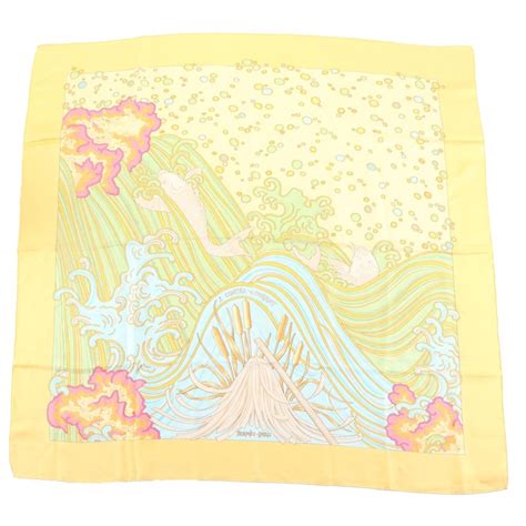 HERMES Silk A Contres Courant Scarf 90 